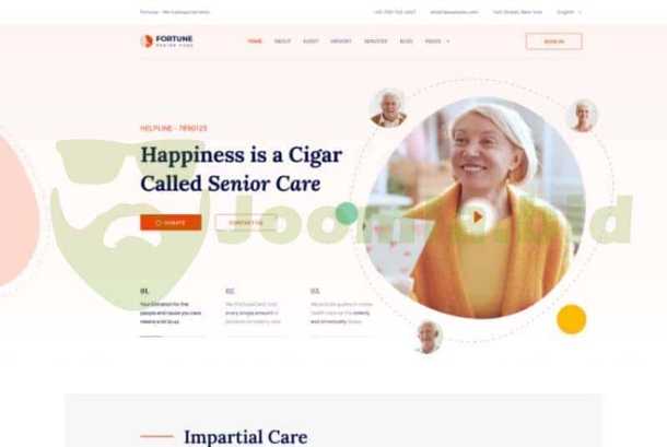 JoomShaper Fortune - Elderly Care & Old Age