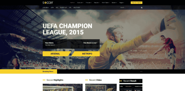 JoomShaper Soccer - Sport Team Clubs