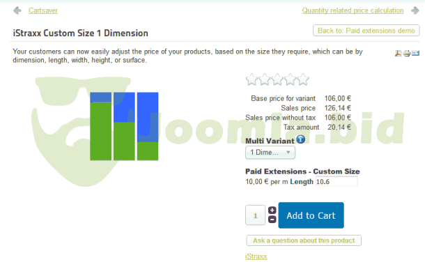 Quantity Customsize VirtueMart