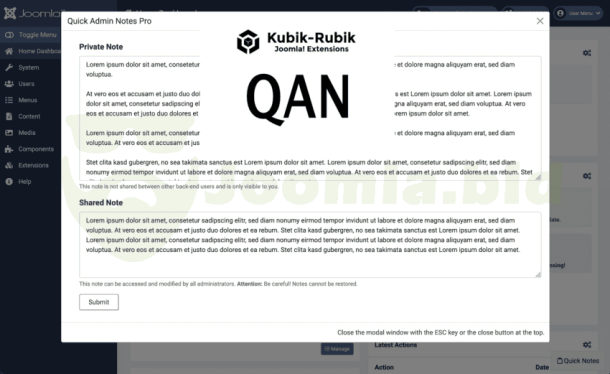 QAN - Quick Admin Notes Pro