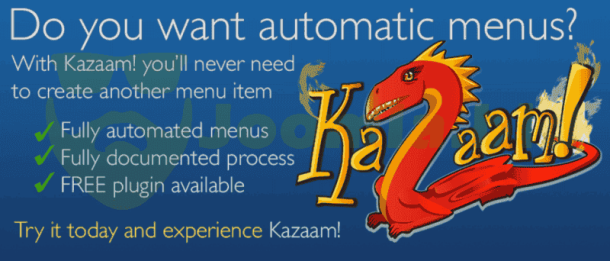 Kazaam! Pro | Automatic menus creation