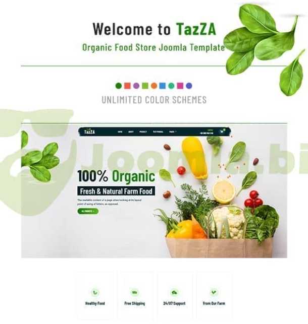 JoomShaper TazZA - Organic Food VirtueMart
