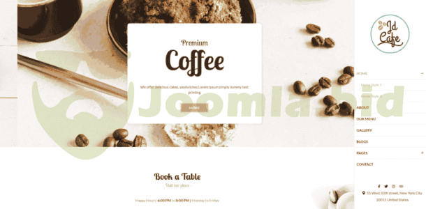 JD Cafe - Restaurant JoomDev