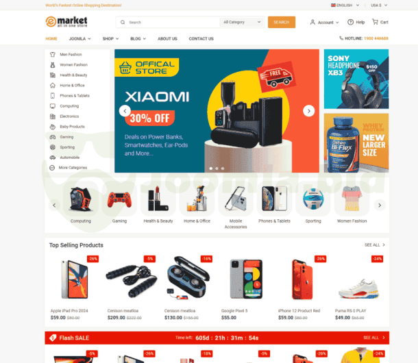 SJ Emarket - Responsive Multipurpose VirtueMart