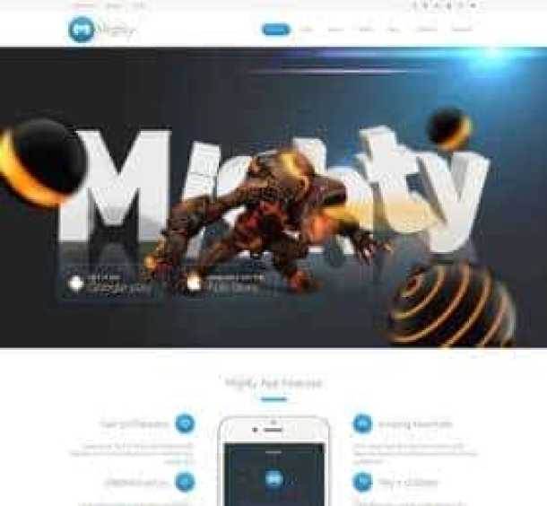 InspireTheme Mighty - App & Product Showcase
