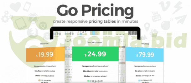 Go Pricing - pricing & tables