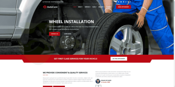 Auto Care - Responsive Car Mechanic with J2Store integration