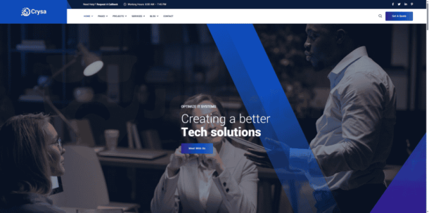 ThemeForest Crysa - IT Solutions & Technology