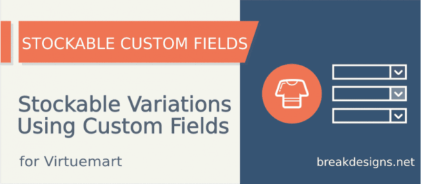 Stockable Custom Fields for Virtuemart