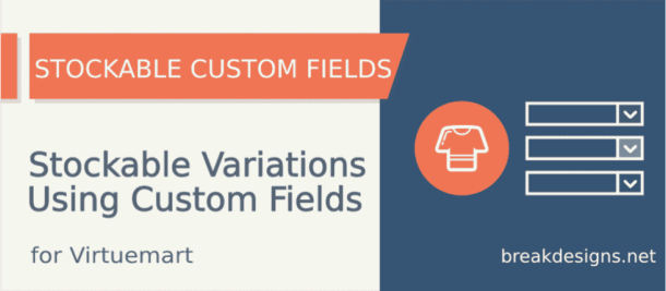 Stockable Custom Fields for Virtuemart 4