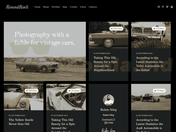 RoundRock - Photography Portfolio & Blog (ThemeForest)