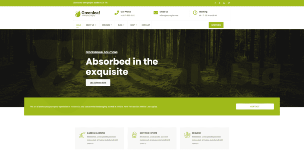 Greenleaf - Gardening, Lawn & Landscaping (HikaShop)